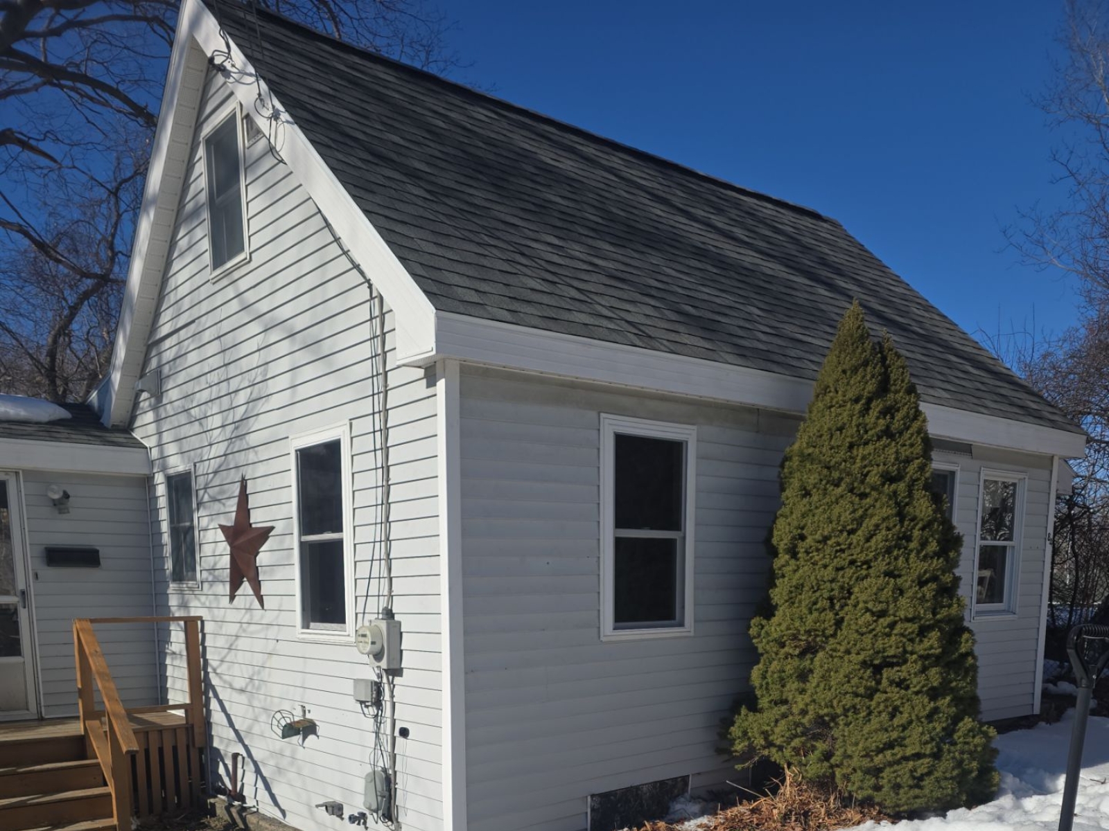 IKO asphalt shingles on a residential roof in Maine or New Hampshire